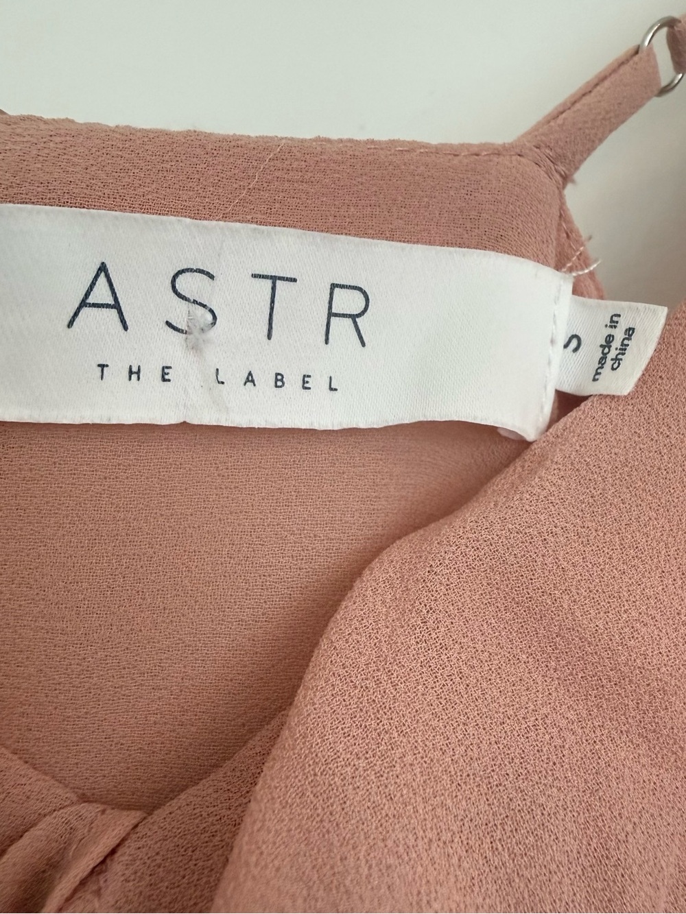 ASTR The Label Adoria Ruffle Side Slit Maxi Dress Nude Peach Size S - Picture 5 of 6